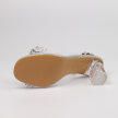 Szare silikonowe sandały damskie na słupku z kryształami, transparentne DiA MR-D1