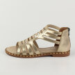Złote płaskie zabudowane sandały damskie T.SOKOLSKI FD08