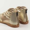 Złote płaskie zabudowane sandały damskie T.SOKOLSKI FD08