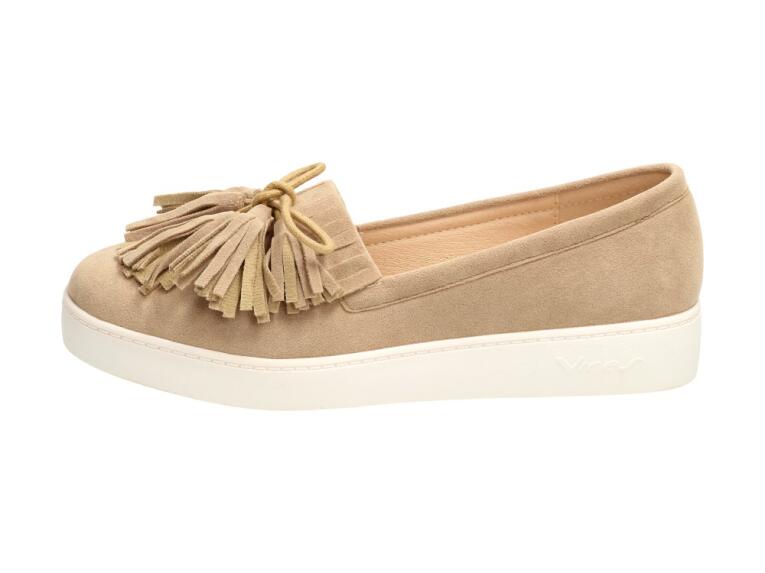 Slip On Beżowe buty damskie Vices 7113-14