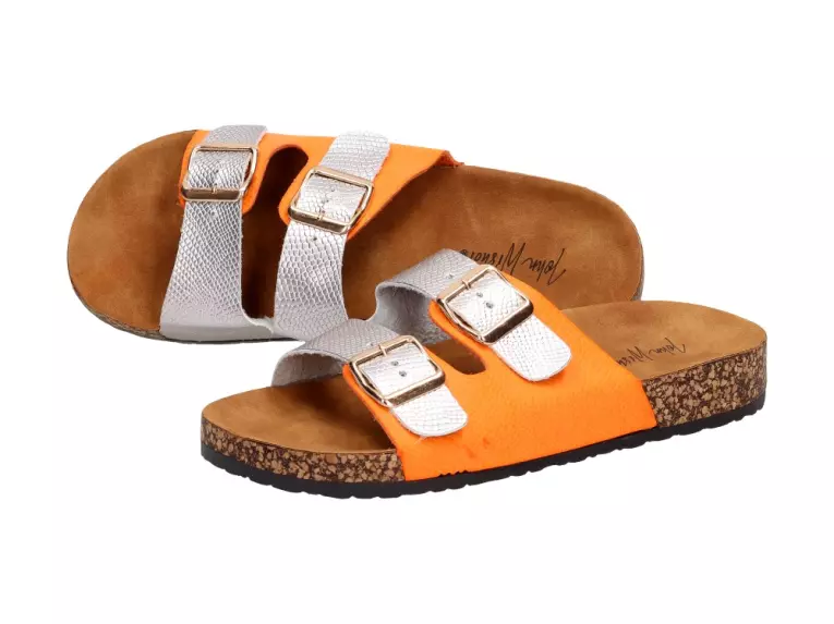 Srebrne klapki, meliski damskie Wishot 33-005