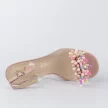 Różowe silikonowe sandały damskie na słupku z ozdobą, transparentne DiA 1037-23