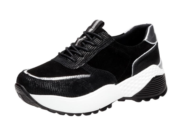 Czarne sneakersy damskie VINCEZA 7793 SKÓRA