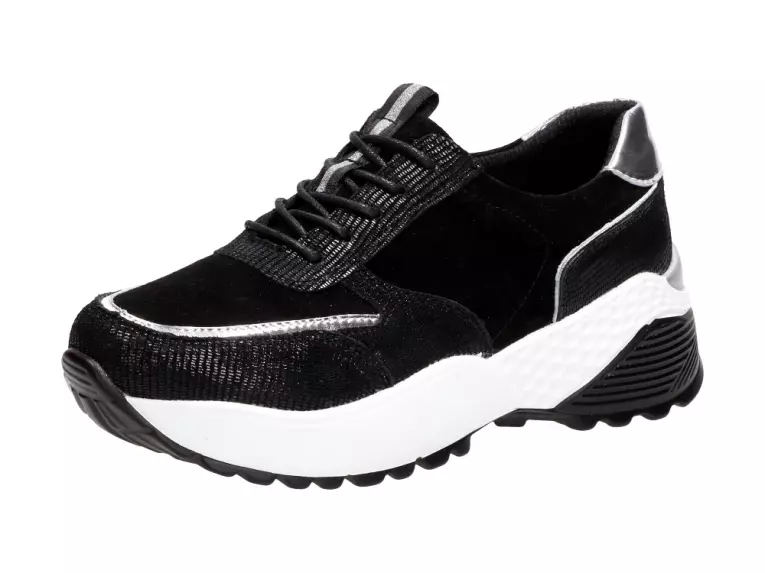 Czarne sneakersy damskie VINCEZA 7793 SKÓRA