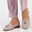 Beżowe skórzane mokasyny damskie, loafersy T.SOKOLSKI 430
