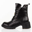 Czarne skórzane botki damskie na traperze Filippo Dbt7132/25