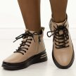 Taupe skórzane botki damskie Filippo dbt4215/25