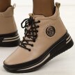 Taupe skórzane botki damskie Filippo dbt4215/25