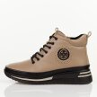 Taupe skórzane botki damskie Filippo dbt4215/25