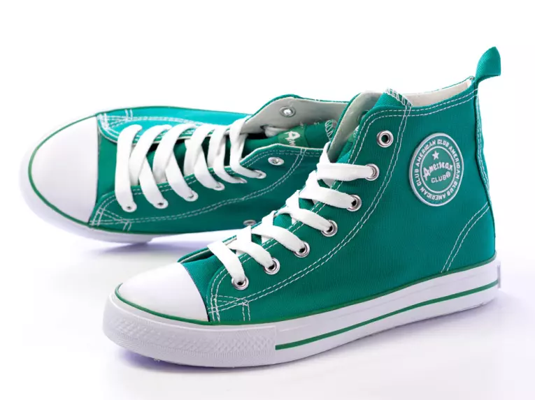 Markowe trampki American Club 9120 zielone