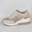 Beżowe skórzane sneakersy damskie S.BARSKI 21400