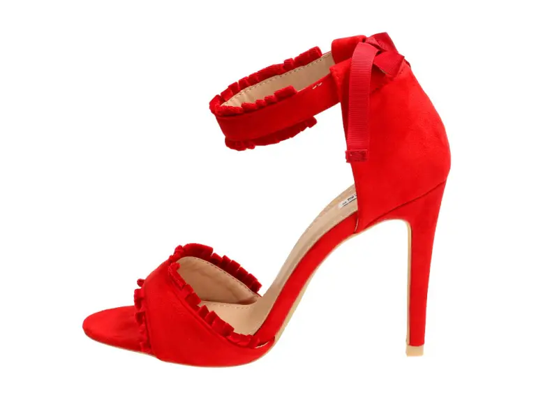 Czerwone sandały szpilki damskie Vices 1258-19