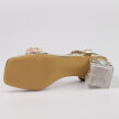 Złote silikonowe sandały damskie na obcasie z kryształami, transparentne DiA MR-B1