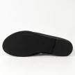 Czarne skórzane Polskie sandały damskie z zakrytą piętą Deoni D488