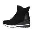 Czarne botki damskie, sneakersy na zimę na koturnie VINCEZA 10835