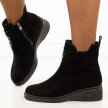 Czarne zamszowe skórzane botki damskie T.Sokolski Z25-69