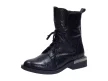 Czarne trapery, botki damskie NAVY DOT 60004