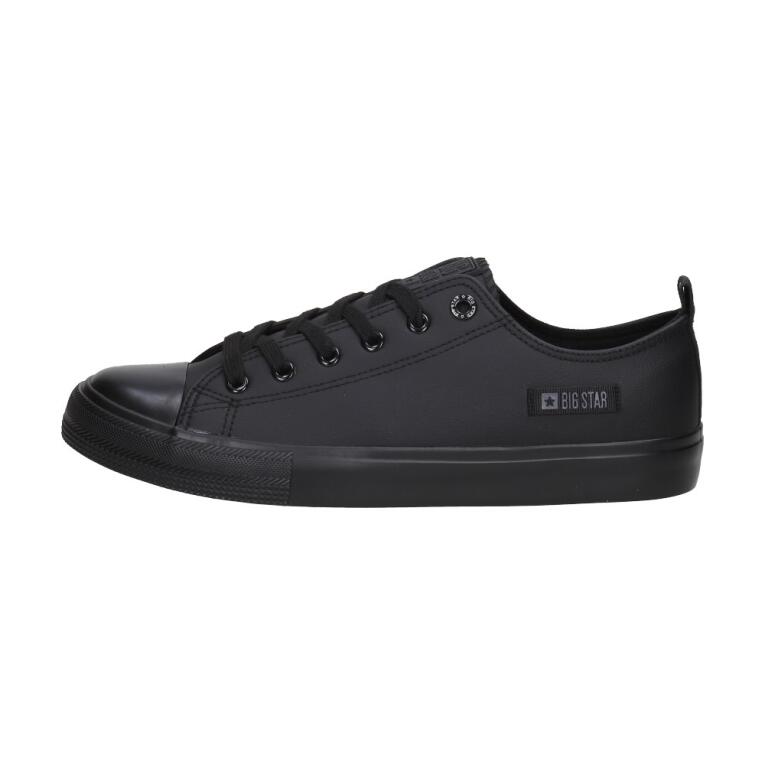 Czarne trampki męskie z eko skóry BIG STAR KK174009