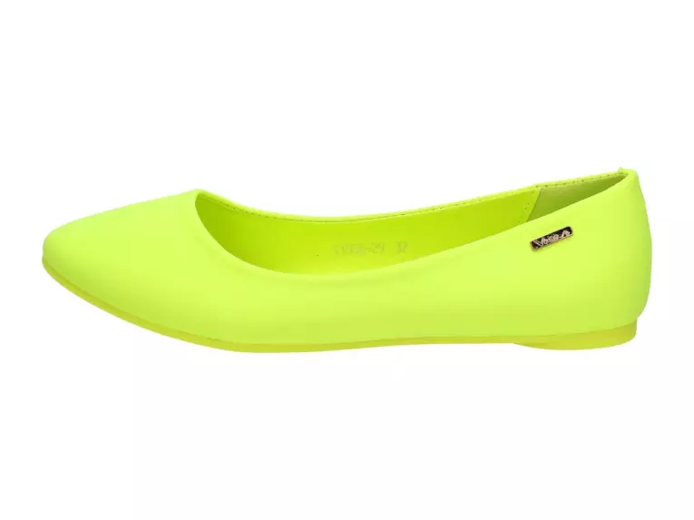Limonkowe baleriny buty damskie Vices 11038-29