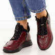 Bordowe skórzane botki damskie Filippo Dbt7168/25