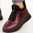 Bordowe skórzane botki damskie Filippo Dbt7168/25