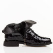 Czarne lakierowane skórzane botki damskie Filippo Dbt7239/25