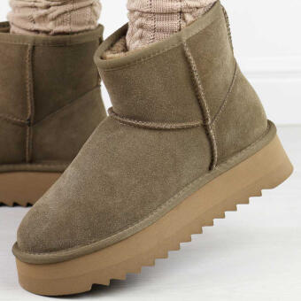 Ciepłe skórzane zimowe mukluki, eskimoski T.Sokolski 531 br