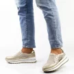 Złote skórzane sneakersy damskie S.BARSKI 29047