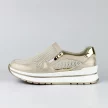 Złote skórzane sneakersy damskie S.BARSKI 29047