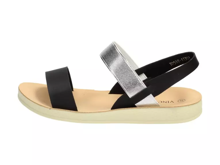 Czarne sandały, buty damskie Vinceza 13302