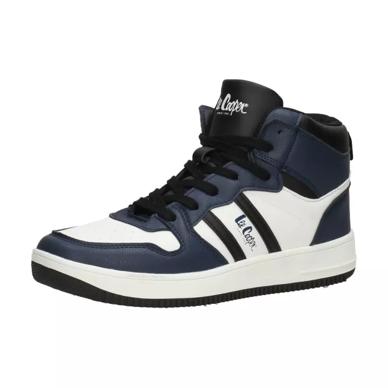 Granatowe sportowe buty męskie z eko skóry LEE COOPER 1306M