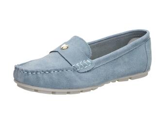 Niebieskie mokasyny damskie S.Barski 97609