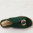 Zielone płaskie sandały damskie S.Barski 058
