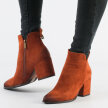 Botki damskie na obcasie VINCEZA 10620 CAMEL