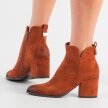 Botki damskie na obcasie VINCEZA 10620 CAMEL