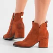 Botki damskie na obcasie VINCEZA 10620 CAMEL