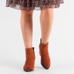Botki damskie na obcasie VINCEZA 10620 CAMEL