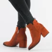 Botki damskie na obcasie VINCEZA 10620 CAMEL