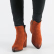 Botki damskie na obcasie VINCEZA 10620 CAMEL