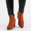 Botki damskie na obcasie VINCEZA 10620 CAMEL