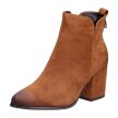 Botki damskie na obcasie VINCEZA 10620 CAMEL