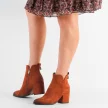 Botki damskie na obcasie VINCEZA 10620 CAMEL