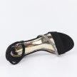 Czarne zamszowe sandały damskie na obcasie POTOCKI 20013