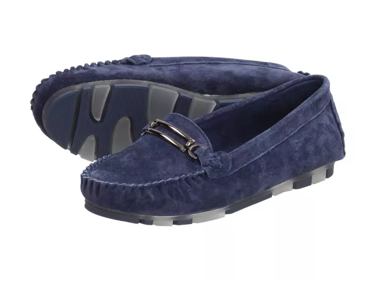 Skórzane mokasyny damskie Filippo Dp1202 Navy