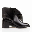 Czarne skórzane kozaki damskie T.Sokolski Z25-222