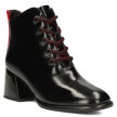 Czarne lakierowane botki damskie na obcasie FILIPPO DBT3110/22 BK BK
