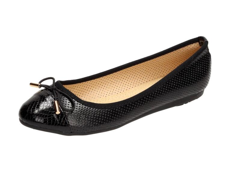 Czarne baleriny damskie Sabatina 135a-1