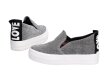 Slip On Srebrne tenisówki Vinceza 9503 Koturna
