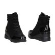 Czarne botki damskie, sneakersy na zimę na koturnie VINCEZA 10833