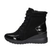 Czarne botki damskie, sneakersy na zimę na koturnie VINCEZA 10833